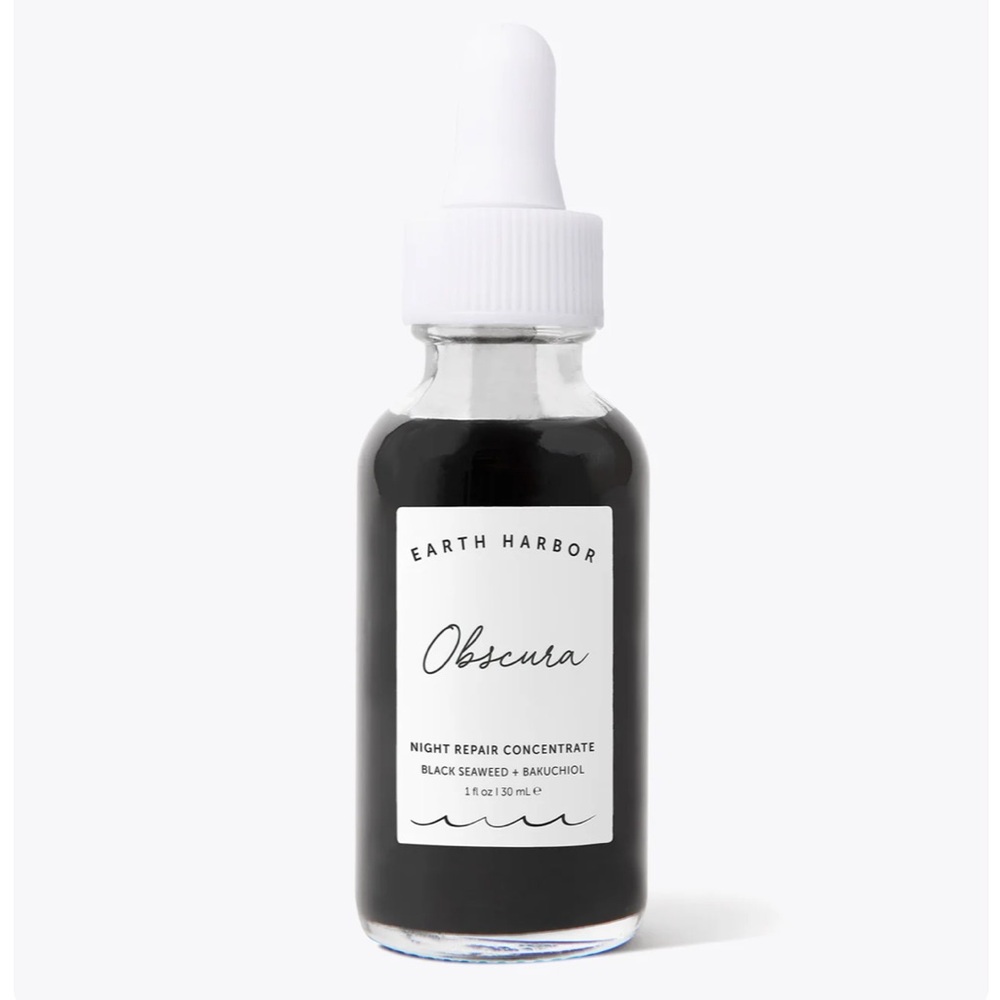Earth Harbor Obscura Night Repair Concentrate, black seaweed and bakuchiol